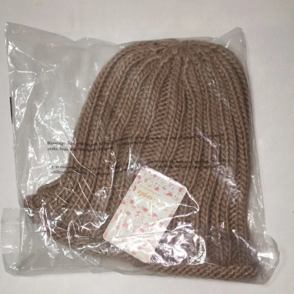 New Free People Ribbed Slouchy Beanie